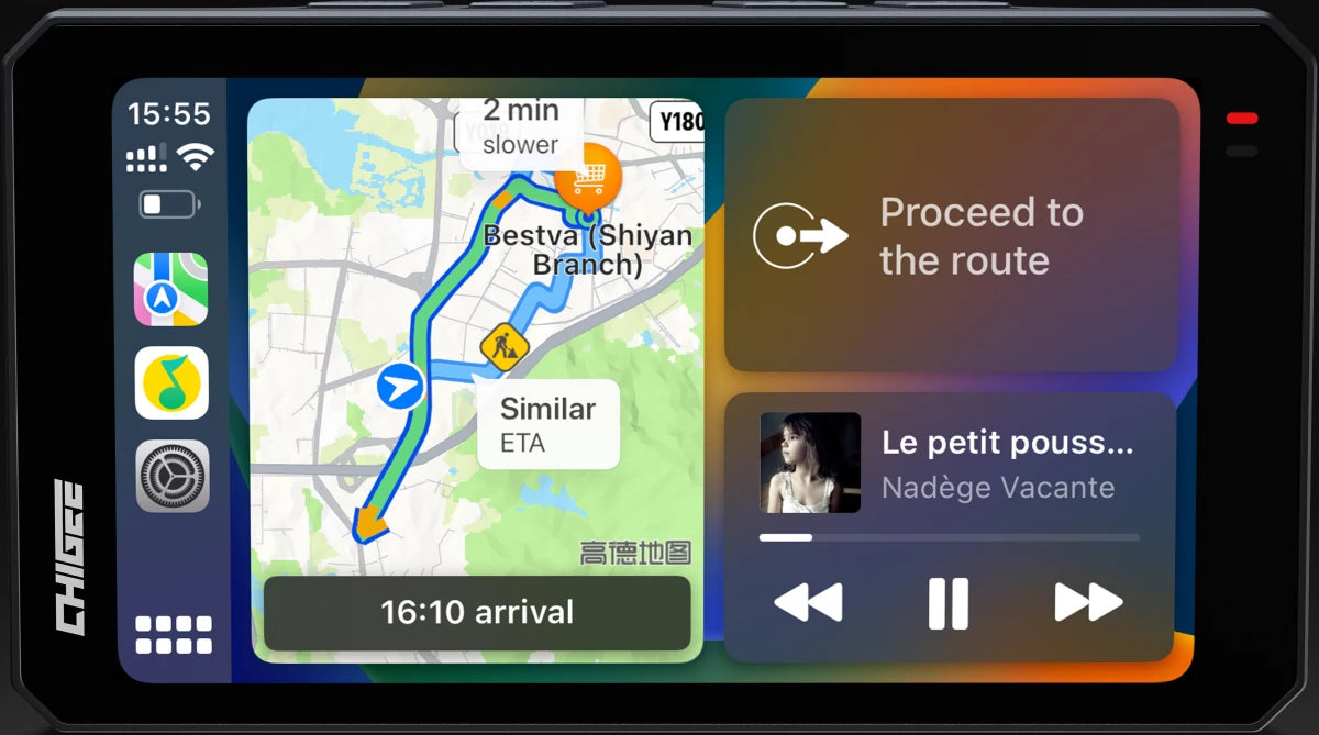 AIO6 Max, Chigee. GPS og smartskjerm, passer BMW-motorsykler.