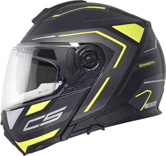 Hjelm, Schuberth. C5 Omega Yellow  (Svart/Gul)