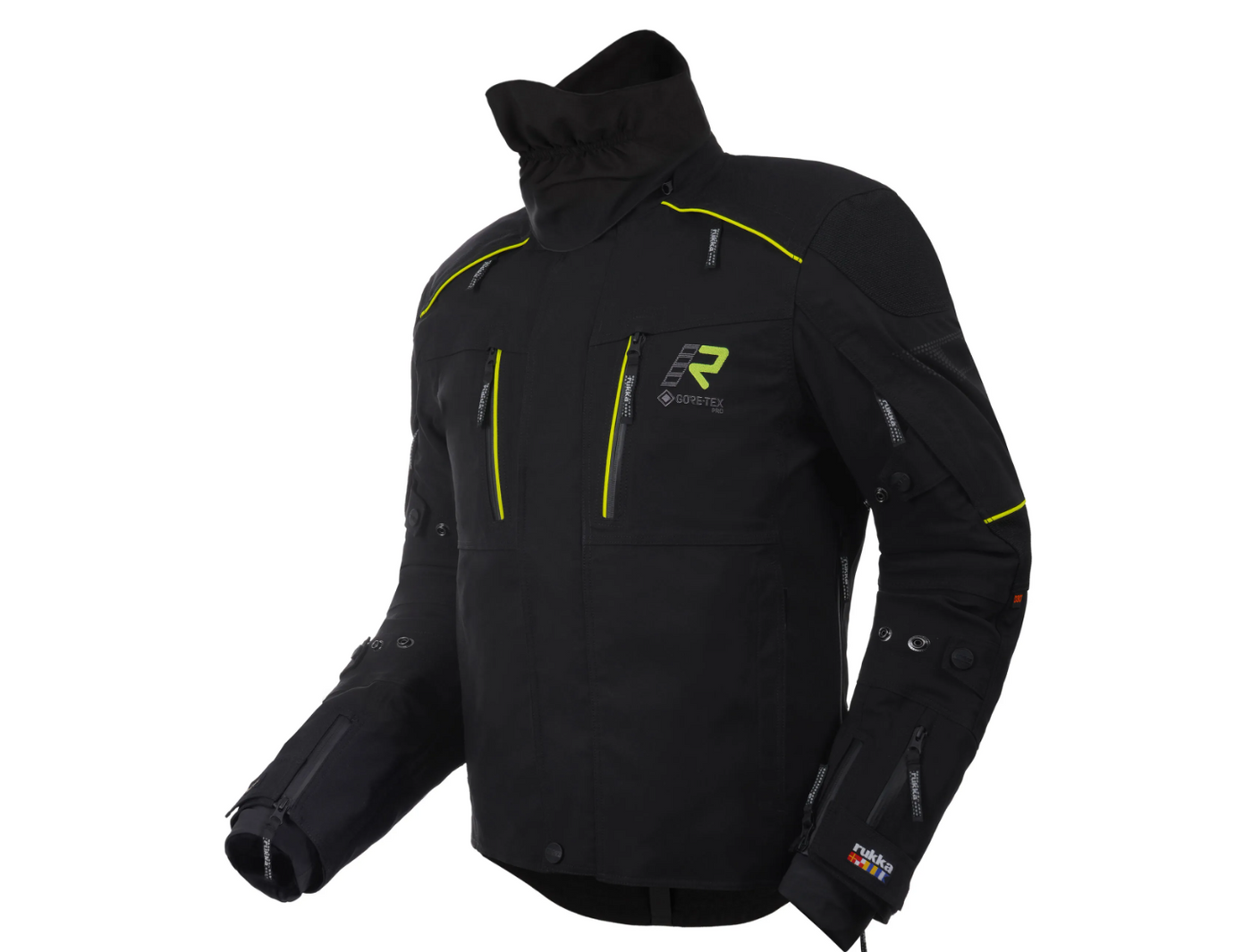 Jakke, Rukka. Flexo-R (Svart/ gul)