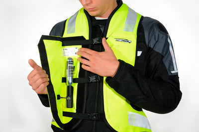 Airbagvest, Helite. Turtle 2 Hi-viz (Fluo-gul) m/ mekanisk utløser
