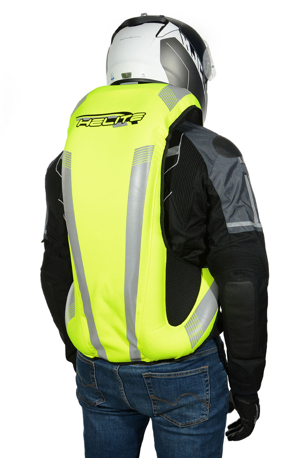 Airbagvest, Helite. Turtle 2 Hi-viz (Fluo-gul) m/ mekanisk utløser