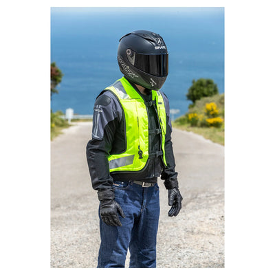 Airbagvest, Helite. Turtle 2 Hi-viz (Fluo-gul) m/ mekanisk utløser