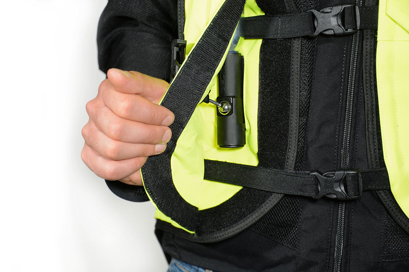 Airbagvest, Helite. Turtle 2 Hi-viz (Fluo-gul) m/ mekanisk utløser