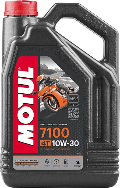 Motorolje (10/30W), Motul. 4 liter syntetisk, 4-takt