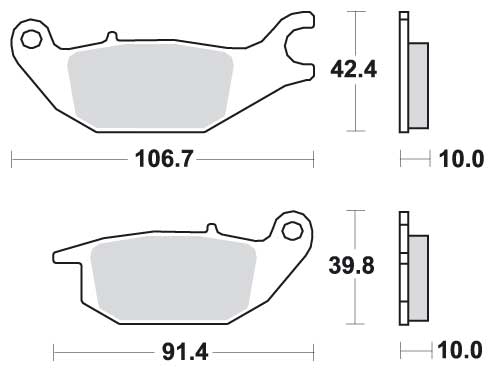 Bremseklosser, bak , SBS 784