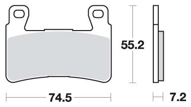 Bremseklosser, SBS 734 Excel, Sinter, Front