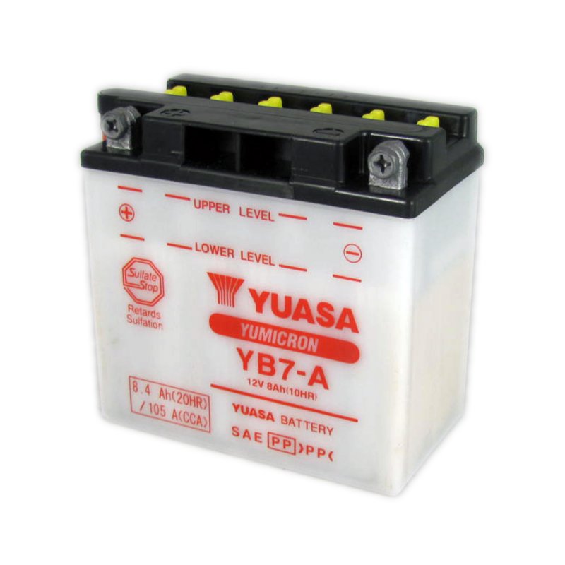 Batteri, Yuasa. YB7-A, med syrepakke