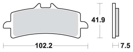 Bremseklosser, SBS 841 DC, Dual Carbon