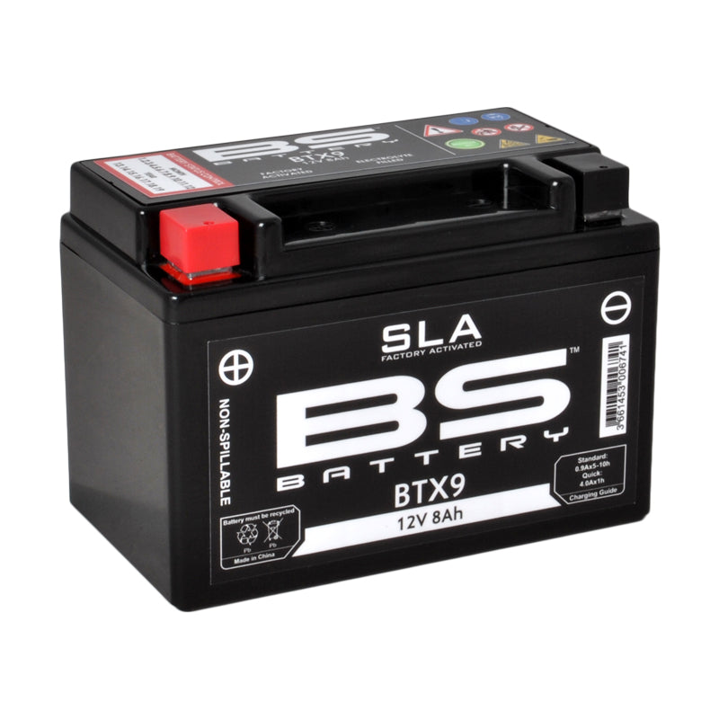 Batteri (12 volt), BS-Battery. BTX9, med syrepakke