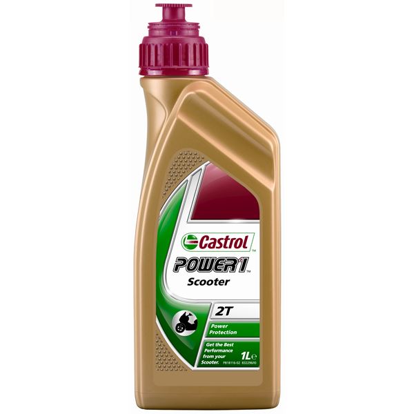 Olje, Castrol, Power 1, 1 Liter, Scooter 2T