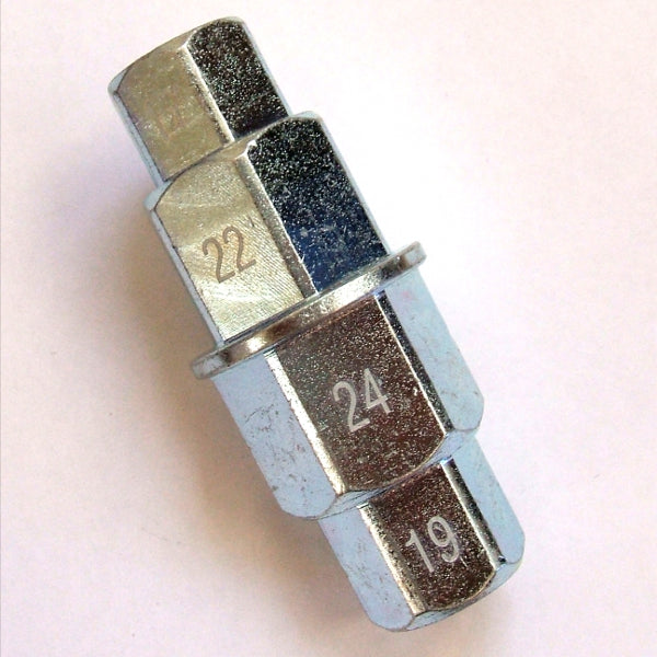 Verktøy for hjulaksel, Oxford. (17, 19, 22, 24 mm)