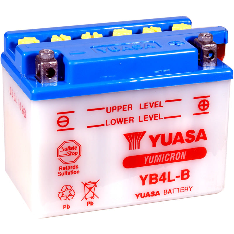 Batteri, Yuasa. YB4L-B, med syrepakke