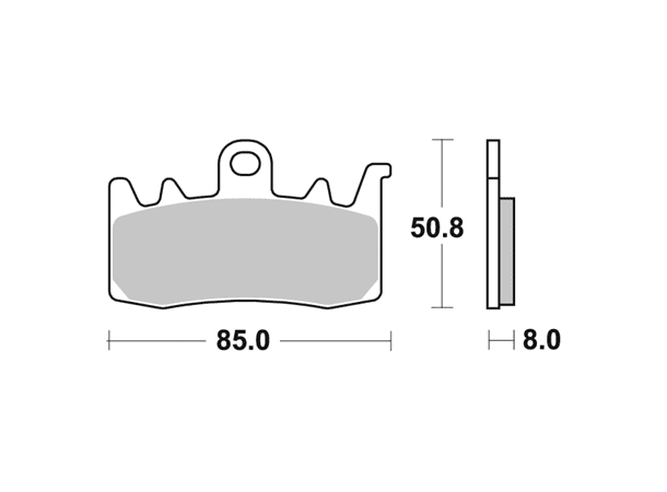 Bremseklosser (foran), SBS 900HS