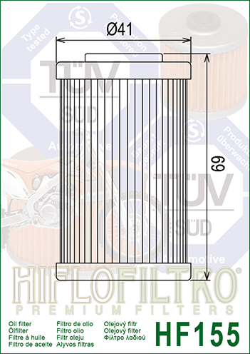 Oljefilter, Hiflo. HF155