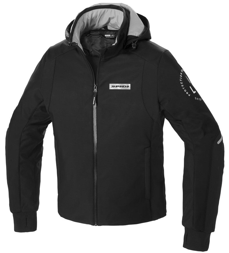 Jakke, Spidi. Armor H2OUT, Hoodie (Svart/Hvit)