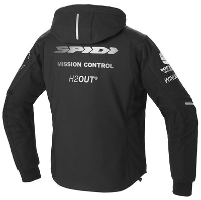 Jakke, Spidi. Armor H2OUT, Hoodie (Svart/Hvit)