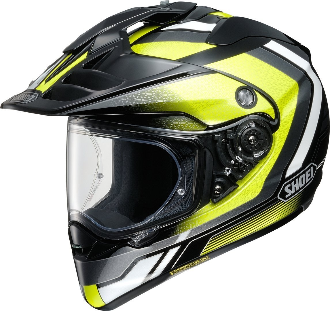 Hjelm, Shoei. Hornet Adventure, Sovereign TC3 (Gul, flerfarget)