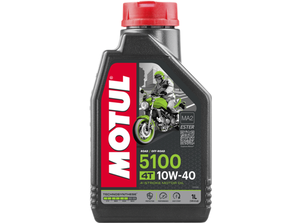 Motorolje (10/40W), Motul. 1 liter delsyntetisk, 4-Takt,