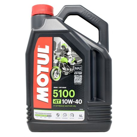 Motorolje (10/40W), Motul.  4 liter delsyntetisk, 4-takt