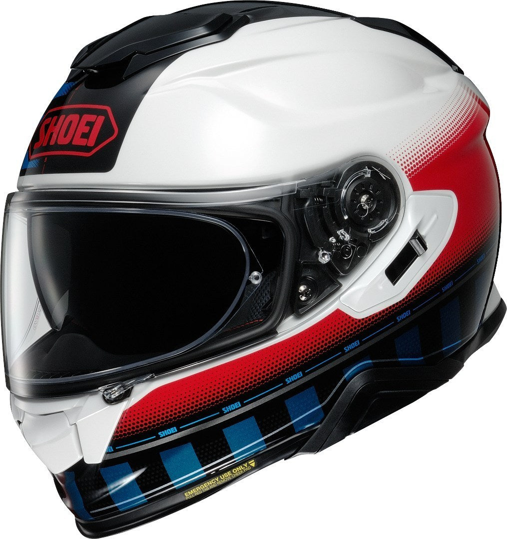 Hjelm, Shoei. GT-Air 2, Tesseract TC10 (Hvit, flerfarget)