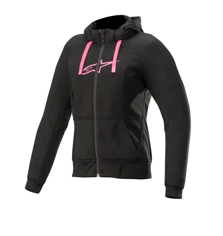 Jakke, Alpinestars, Hoodie Chrome Dame (Svart / Rosa)