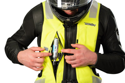 Airbagvest, Helite. Turtle 2 Hi-viz (Fluo-gul) m/ elektronisk utløser