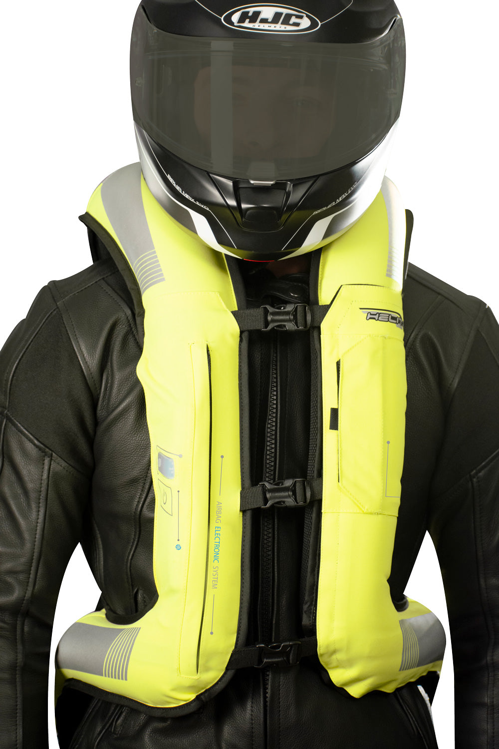 Airbagvest, Helite. Turtle 2 Hi-viz (Fluo-gul) m/ elektronisk utløser