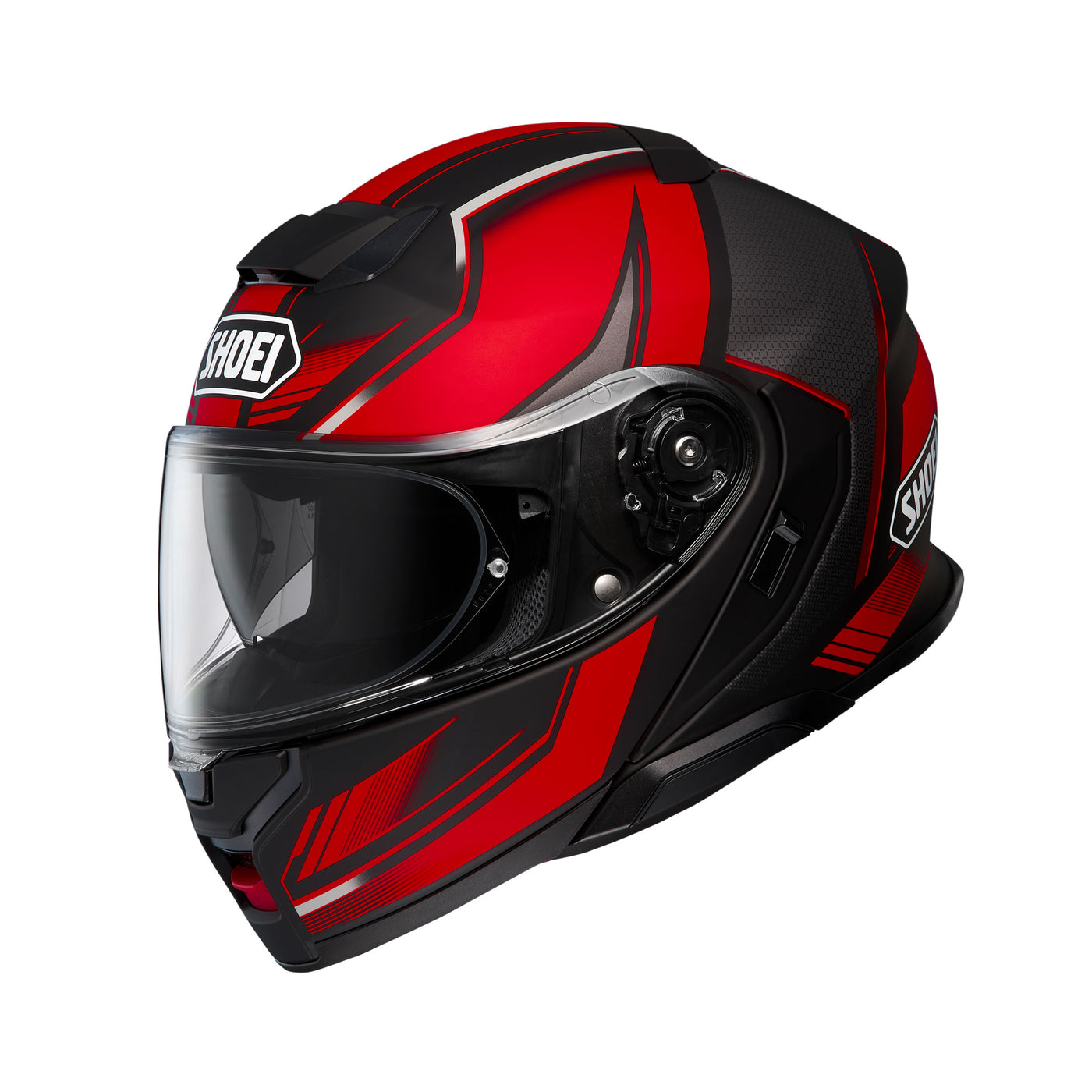 Hjelm, Shoei Neotec 3 Grasp TC1 (Rød/Svart)